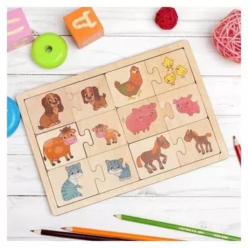 Игра развивающая деревянная «Мама и малыш»