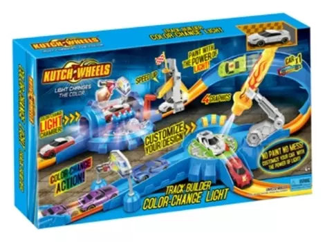 Игровой набор автотрек с 1 меняющей цвет машинкой, камера со светом