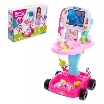 Игровой набор доктора «Маленький врач», с аксессуарами, на колесах