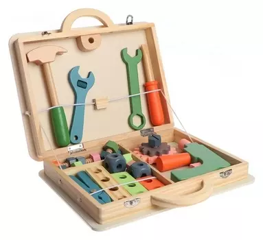 Игровой набор плотника «Чемоданчик с инструментами» 22,5×6×29,5 см