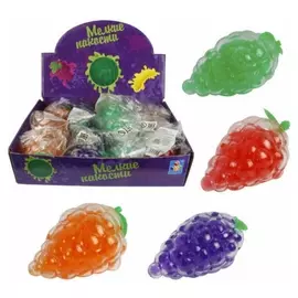 Игрушка-антистресс 1toy мелкие пакости, жмяка виноградля клубн 9см арт.т12460