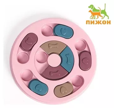 Игрушка интеллектуальная для лакомств, 24 х 3 см, розовая