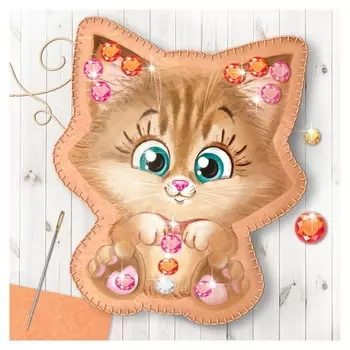 Игрушка из фетра с термонаклейкой, набор для создания "Котенок"