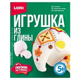 Игрушка из глины "Слоники"