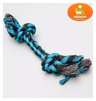 Игрушка канатная "2 узла" средняя, 50 г, до 24 см
