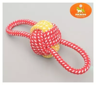 Игрушка канатная "Мяч с ручками", до 35 г