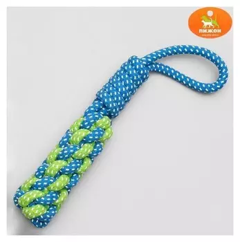 Игрушка канатная плетеная с ручкой, 120 г, до 31 см