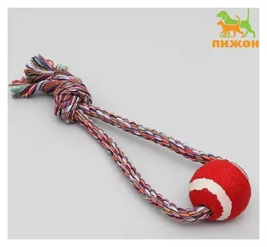 Игрушка канатная "Вираж" с мячом, до 135 г, до 37 см