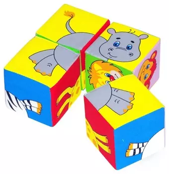 Игрушка кубики "Собери картинку" (животные-2)