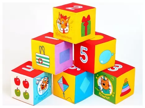 Игрушка кубики "Три кота" (математика)