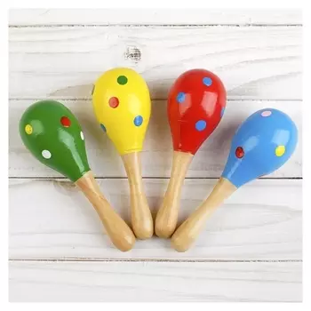 Игрушка музыкальная маракас «Горох и полоска», микс