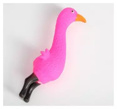 Игрушка пищащая "Фламинго" для собак, 22,5 см, розовая
