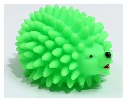 Игрушка пищащая "Ёж" большой для собак, 9 см, зелёная