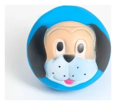Игрушка пищащая "Песик" для собак, 7 см, синяя