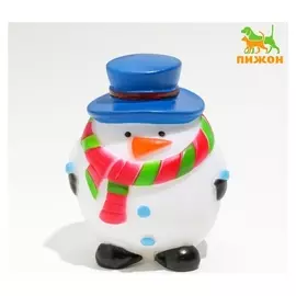 Игрушка пищащая "Снеговик", виниловая, 6,7 х 8,5 см