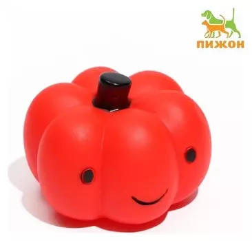 Игрушка пищащая "Тыква" для собак, красная