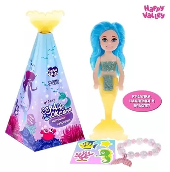 Игрушка-сюрприз "Сердце океана", кукла с браслетом и наклейками