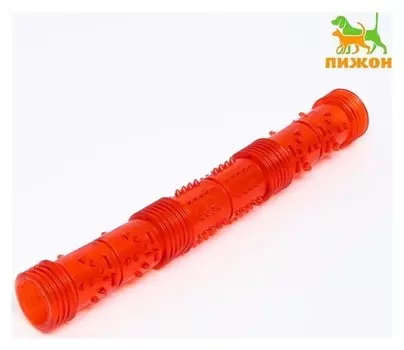 Игрушка тренировочная жевательная "Палка" полая, 24,5 см, красная