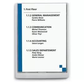 Информационная табличка настенная 21х29,7 белая Durable 4867-02 пластик/акр