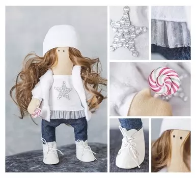 Интерьерная кукла «Лея», набор для шитья, 18.9 × 22.5 × 2.5 см