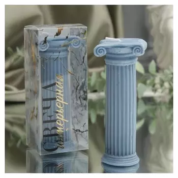 Интерьерная свеча «Колонна», серая, 9,6 х 3,8 см