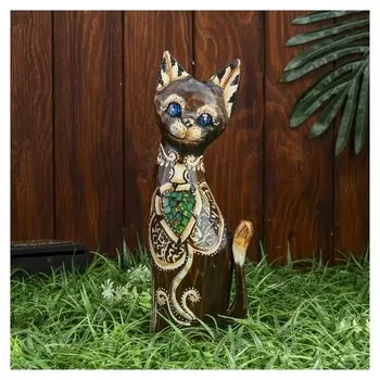 Интерьерный сувенир "Кошка с черепахой" 30 см