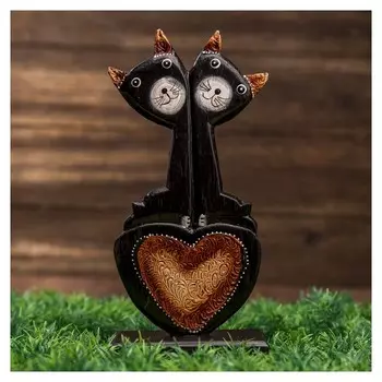 Интерьерный сувенир "Влюблённые котята" 20 см