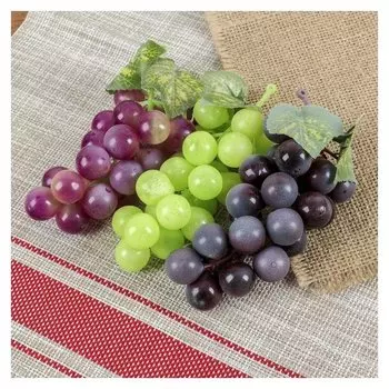 Искусственный виноград, 22 ягоды, матовый