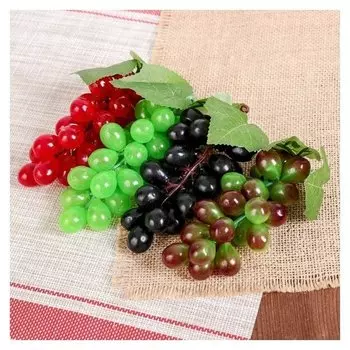 Искусственный виноград (24 ягоды, глянцевый.)