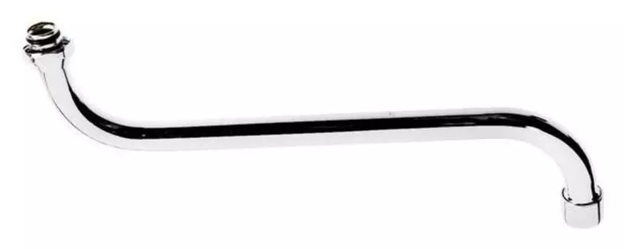 Излив для смесителя Zein, 30 см, корпус нержавейка, сетка металл