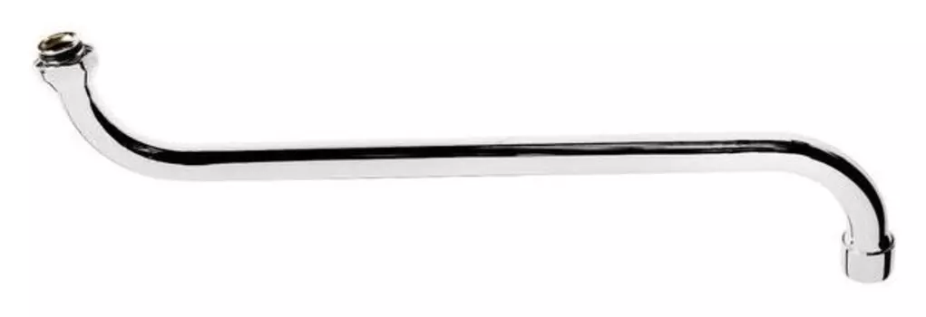 Излив для смесителя Zein, S-образный, нерж. сталь, по оси 40 см, аэратор пластик, сетка металл