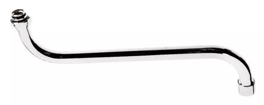 Излив для смесителя Zein, S-образный, сталь, 30 см, аэратор пластик, сетка металл