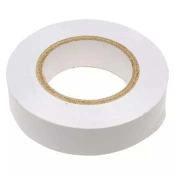 Изолента пвх, 15 мм, 10 м, 130 мкм, белая