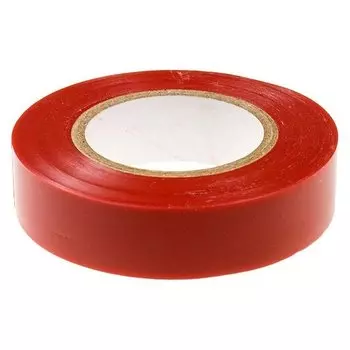 Изолента пвх, 15 мм х 10 м, красная