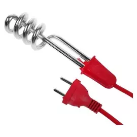 Электрокипятильник Luazon LEK 03, 500 Вт, спираль кольцо, 16х3 см, 220 В, красный