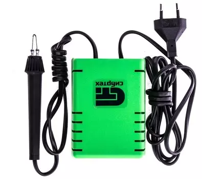 Электроприбор для выжигания по дереву "Ажур" с подставкой, 2 проекции в комплекте