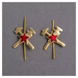 Эмблема «Топографическая служба», пара, металл, цвет золотой