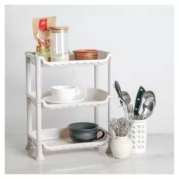 Этажерка настольная 3-х секционная «Пастель»