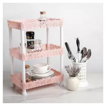 Этажерка настольная 3-х секционная «Ромашки»