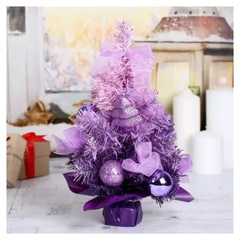 Ёлка декор фиолет 30 см двойная