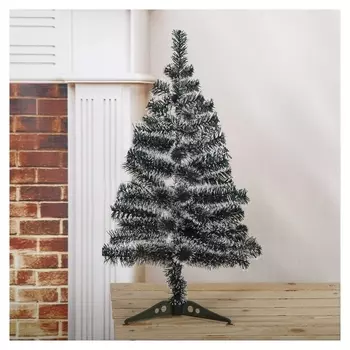 Ёлка радуга с белым 60 см, D нижнего яруса 32 см, D иголок 4,5 см, 60 веток, пласт подставка