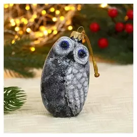 Ёлочная игрушка "Совушка" ручная роспись, 11 см