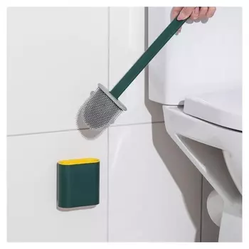 Ёрш для унитаза силиконовый «Лилу», 4,3×9,5×36 см