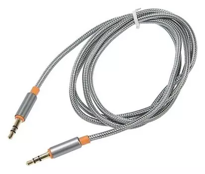 Кабель аудио AUX Defender Jack01-03, Jack 3.5 мм(M)-jack 3.5 мм(m), 1.2 м, серый