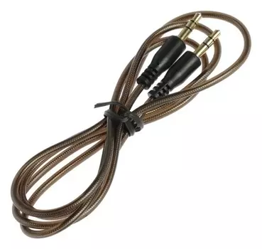 Кабель аудио AUX Luazon, Jack 3.5 мм(M)-jack 3.5 мм(m), прозрачная оплетка, 1 м, чёрный