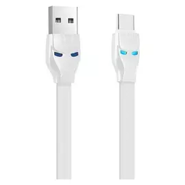 Кабель Hoco U14, USB - Type-c, 2.4 А, 1.2 м, индикатор, белый