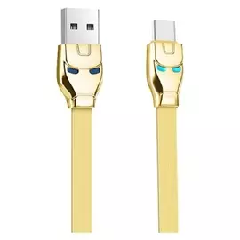 Кабель Hoco U14, USB - Type-c, 2.4 А, 1.2 м, индикатор, золотистый