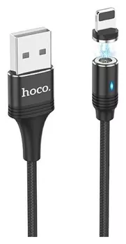 Кабель Hoco U76, USB - Lightning, 2,4 А, 1.2 м, магнитный, черный