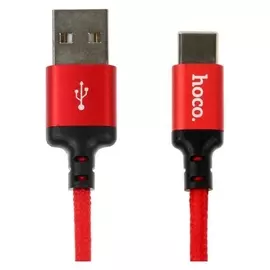 Кабель Hoco X14 Times Speed, Type-с - Usb, 3 А, 1 м, черно-красный