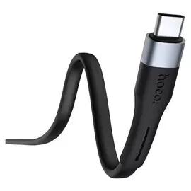 Кабель Hoco X34 Surpass, USB - Type-c, 3 A, 1 м, пвх, плоский, чёрный